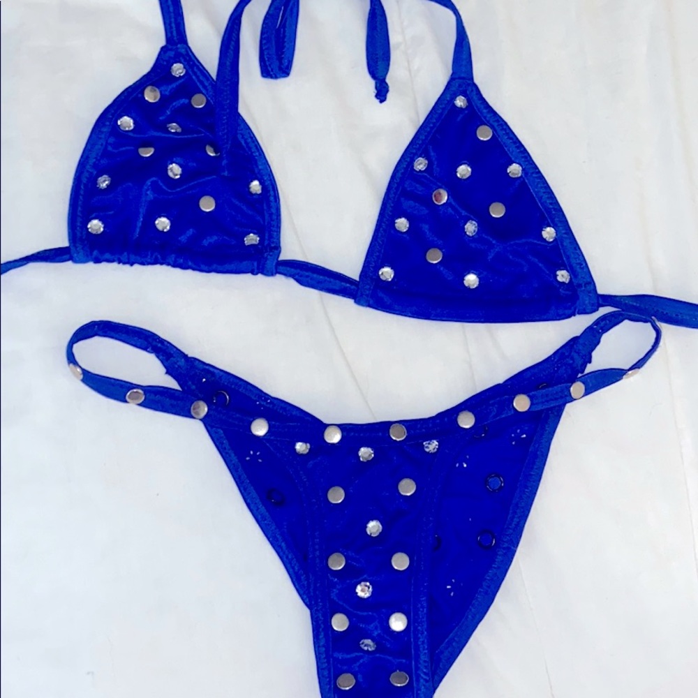Studded Royal Blue Bikini
